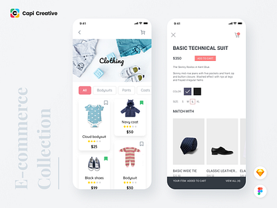 E-commerce Collection App Design UI Kit app capi collection creative design ecommerce ecommerce design mobile ui design ui kit