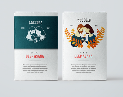 Coccole Tea - Illustration branding design firstshot illustration illustrator logo package design people illustration tea typography ui