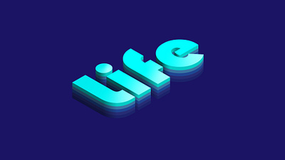 isometric text 3d design gradient illustration illustrator lettering type vector wallpaper