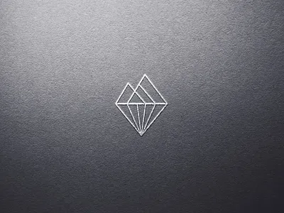 Mountain + Diamond abstract diamond geometric lines mountain