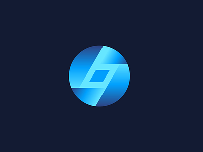 B + Token unused logo concept 3d betting blockchain bolt branding circle coin compass crypto cryptocurrency cybersport esport gaming gradient identity logo money play rotating token