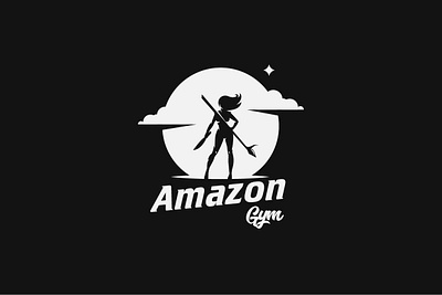 Amazon GYM branding design gym illustration inspiration logo silhouette vector woman warrior