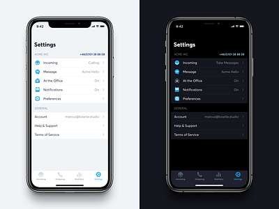 Settings ⚙️ app darkmode icons ios iphone settings tableview