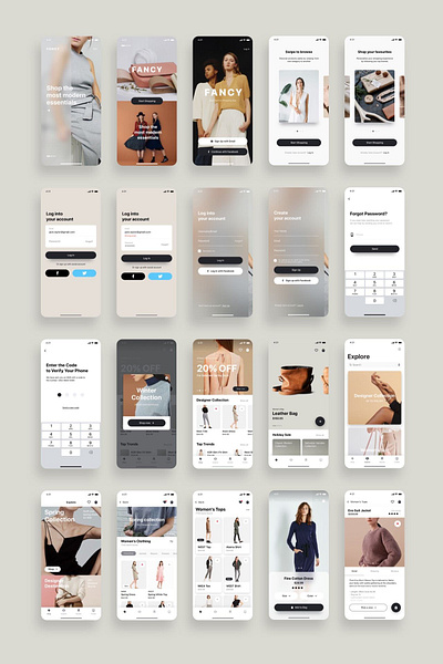 Fashion App UI ui ux