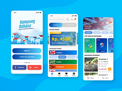 Kampung Bahasa UI/UX Study Case app graphicdesign illustration uidesign ux ux design web