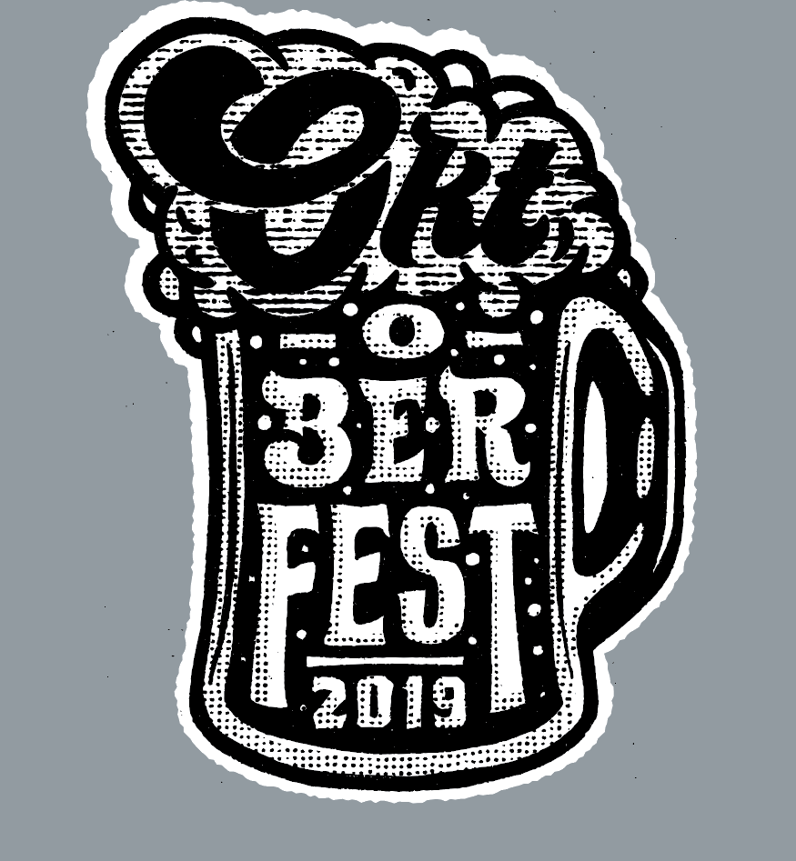 Oktoberfest branding design illustration t shirt type vector vintage