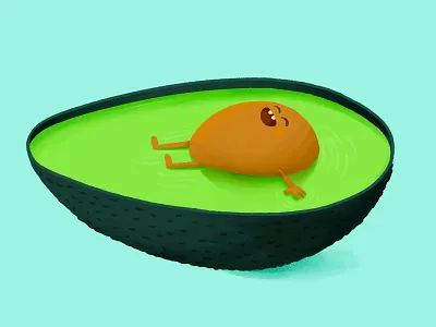 Chill avocado avocado bath chill floating
