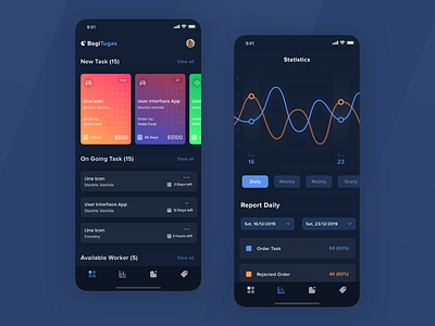 Project Management Apps app card clean design explore ios mobile sketch statistics ui ux