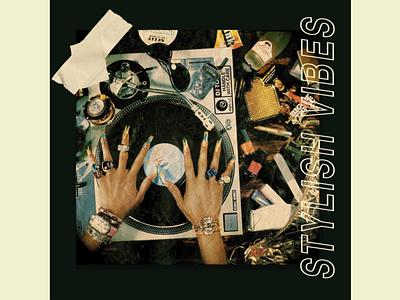 Stylish Vibes collage cover dj female jamaica mixtape nails typography