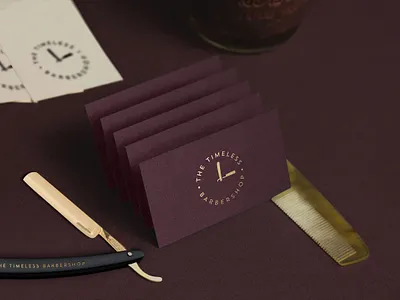 The Timeless Barbershop Business Cards