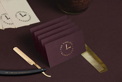 The Timeless Barbershop Business Cards