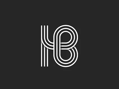 1 + B design logo mark vector