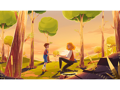 tree of life artsy artwork character characterdesign conceptart hipster illustration landscape stillframe tree vector