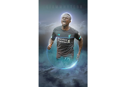 Sadio Mane - Moonlight design fifa fifa 20 football football club football design football edit football wallpaper footballer illustration liverpool liverpool fc photoshop poster premier league sadio mane soccer edit wallpaper