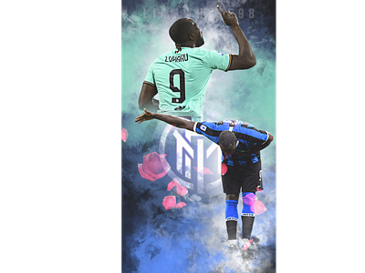 Romelu Lukaku - Scoring In Italy design fifa fifa 20 football football club football design football designs football edit football wallpaper illustration inter milan italy manchester united photoshop poster romelu lukaku serie a wallpaper