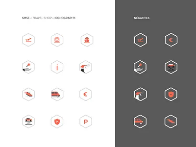SMSE Iconography app design icon icon set iconography identity mobile shop travel ui