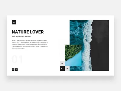 Nature - Concept australia black blackandwhite clean clean ui concept landing landingpage minimal minimalism minimalist minimalistic nature ui uiux webdesign website white white space whitespace