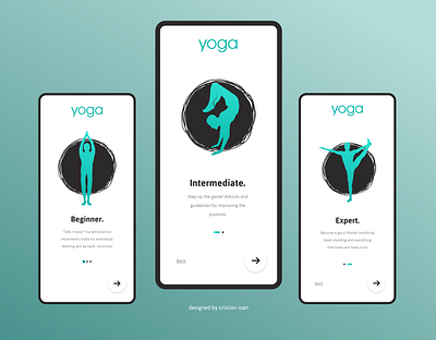 Onboarding 023 dailyui dailyui023 dailyuichallenge difficulty mobile yoga yoga pose