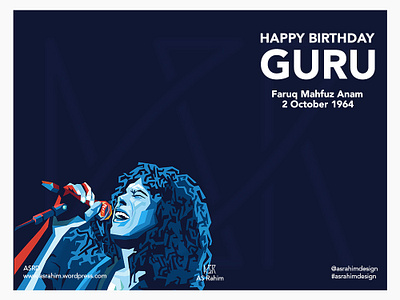 Happy BirthDay to Rock Legend of Bangladesh avatar bangladesh illustration illustrator james music musician portrait portrait art wpap