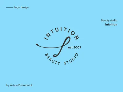 Logo Intuition beauty brand branding calligraphy icon identity instagram intuition logo logotype redesign round salon studio texture typography