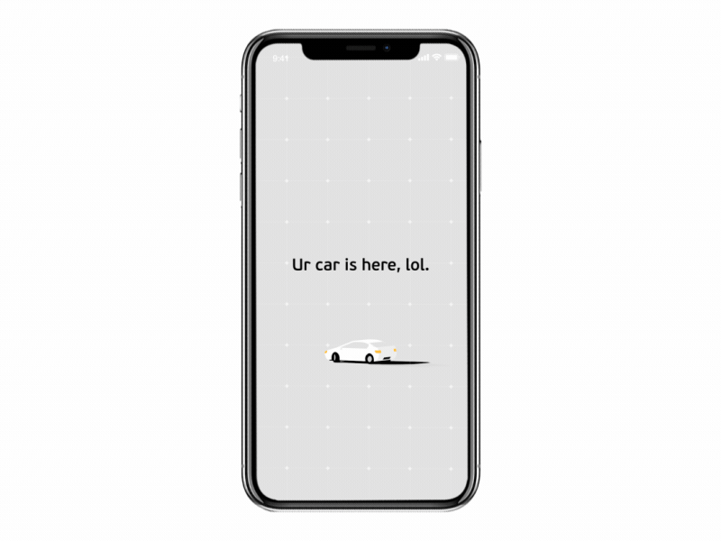 Your car is here animation app car ride taxi