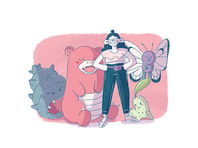 Pokemon trainer cute illustration pokemon