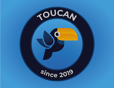 TOUCAN BADGE DESIGN badge badgedesign bird brandidentity branding design designer fun illustration logo logodesign minimalistic toucan vector