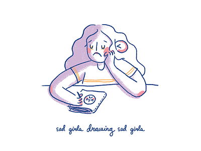 Sad girls drawing sad girls cute drawing girl illustration sad girl