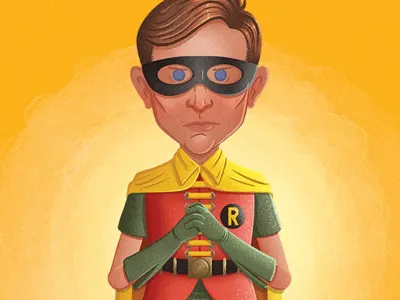 The Boy Wonder batman batman and robin comic book dick grayson illustration procreate robin