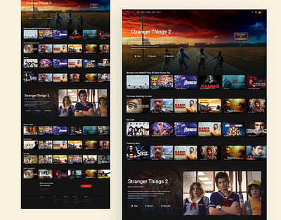 RFilix Landing Page dustin elegant eleven ifilix landing page concept mike netflix rfilix rfilix stranger things stranger things season 2 stranger things season 3 stranger things season 4 ui ux webdesign