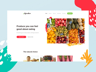 Organic Farm Website design illustration typography ui ux web website