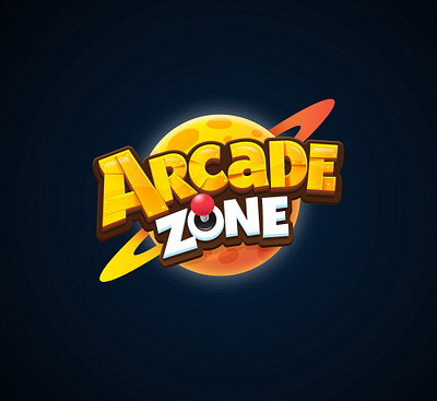 Arcade Zone 3d title board game boardgame boardgames cartoon logo game branding game logo game title kids logo title design