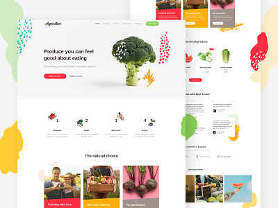 Organic Farm Website Part 2 design illustration typography ui ux web website