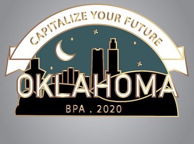 Oklahoma BPA 2020 Pin Design 2020 enamel pin oklahoma