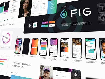 FIG Showcase app branding customer design system diet dietician fig fitness food health metrics nutrition persona poster showcase ui user