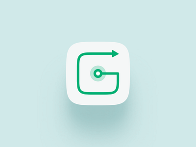 GumGum - App Icon app app icon car clean design driving icon logo map mobile app route routes simple ui vector