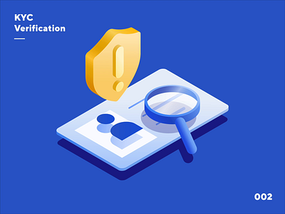 Nexo Illustration - KYC Verification aml animation app attention banking blockchain crypto fintech flat illustration isometric isometry kyc magnifier motion nexo shield user verification