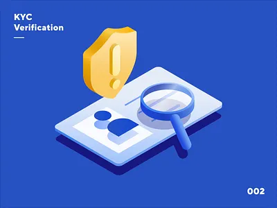 Nexo Illustration - KYC Verification aml animation app attention banking blockchain crypto fintech flat illustration isometric isometry kyc magnifier motion nexo shield user verification