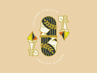 Athletic Games Logo for Seniors branding design graphic identity identity design illustration illustrations logo minimalist modern pin simple vector