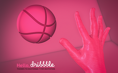 Hello, Dribbble 3d c4d danil bashenko design firstshot hello dribbble