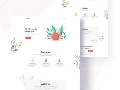 Tea Fact Product lanidng Website accessories business consultancy corporate design fashion illustration