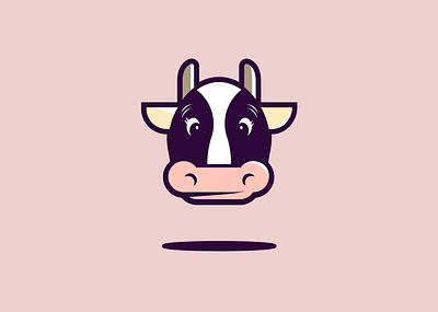 Cow animal branding cow design farm icon illustration illustrator logo minimal vector