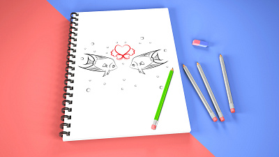 Favorite fish design illustration ui vector web