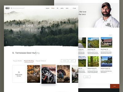 Land Auction Website design homepage hunting landing outdoors sale ui ux website