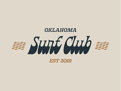 Oklahoma Surf Club branding design oklahoma surfing typography