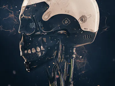 Mech cyborg 3d 3d art 3d artist cyborg mech pd podwysocki render skull
