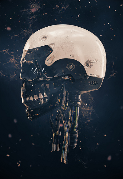 Mech cyborg 3d 3d art 3d artist cyborg mech pd podwysocki render skull