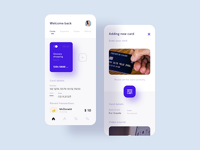 Wallet app adobexd app blue design training ui ui ux design uipractice ux wallet app web