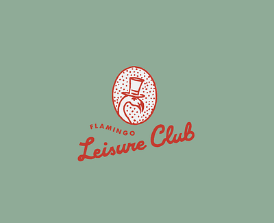 Logo Concept branding design flamingo graphic design illustration lettering logo midcentury restaurant retro script typography vintage