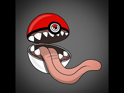 Pokeball handdrawn illustration vector